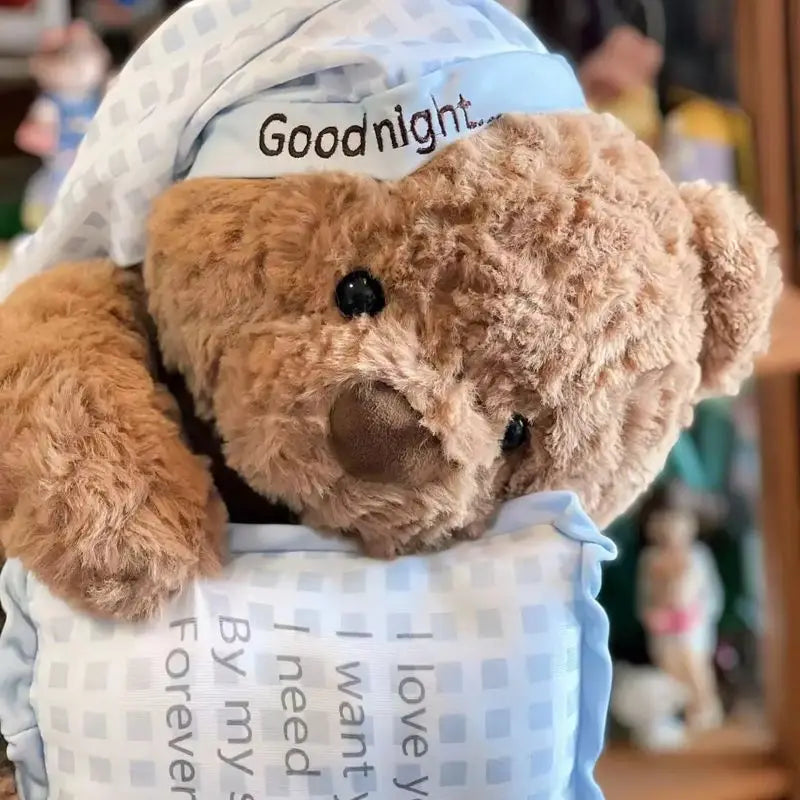 40CM Good Night Pajama Bear Plush Teddy Bear Pillow Cute Barcelona Bear Doll Companion Sofa Decor Cute Girl Toys Exquisite Gift