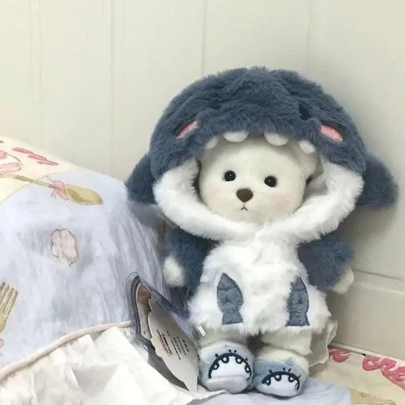 Internet celebrity cross dressing teddy bear doll super cute plush toy super cute sleeping pillow doll birthday gift